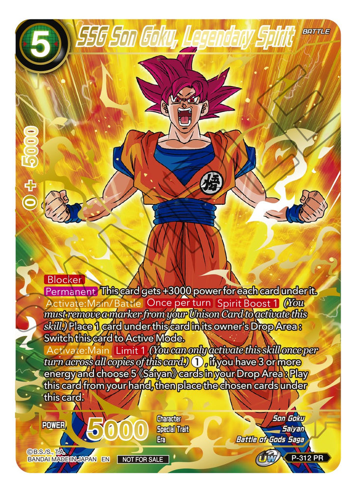 SSG Son Goku, Legendary Spirit (Gold Stamped) (P-312) [Promotion Cards] - PokeCharles PokeStore