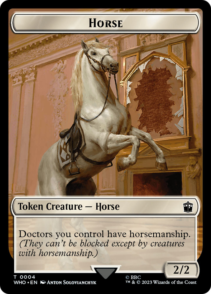 Horse // Cyberman Double-Sided Token [Doctor Who Tokens] - PokeCharles PokeStore
