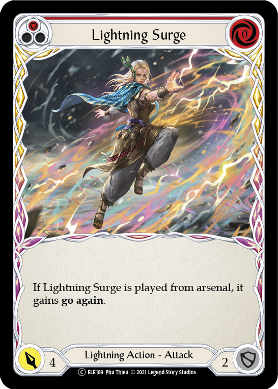Lightning Surge (Red) [U-ELE189] (Tales of Aria Unlimited)  Unlimited Normal - PokeCharles PokeStore