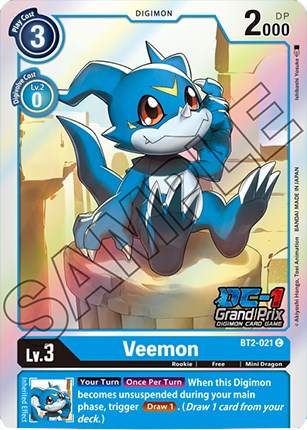 Veemon [BT2-021] (DC-1 Grand Prix) [Release Special Booster Promos] - PokeCharles PokeStore