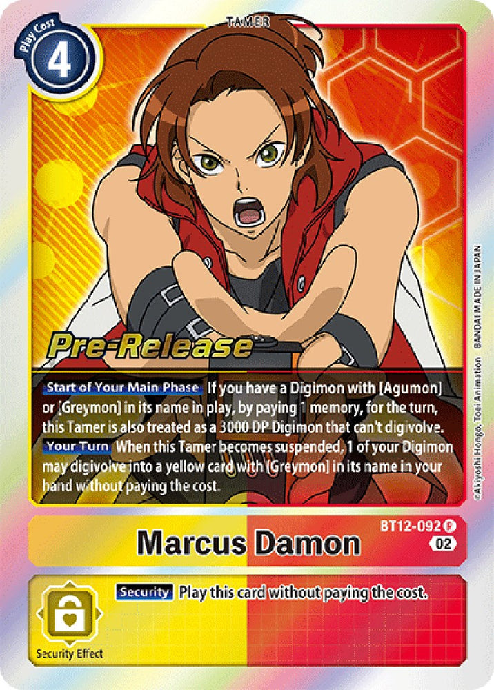 Marcus Damon [BT12-092] [Across Time Pre-Release Cards] - PokeCharles PokeStore