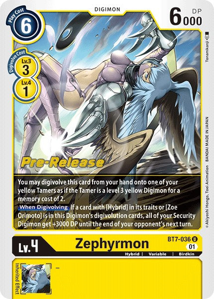 Zephyrmon [BT7-036] [Next Adventure Pre-Release Cards] - PokeCharles PokeStore