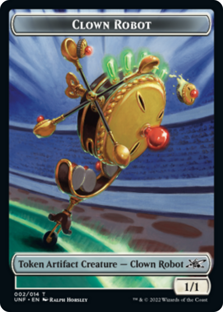 Clown Robot (002) // Treasure (012) Double-Sided Token [Unfinity Tokens] - PokeCharles PokeStore