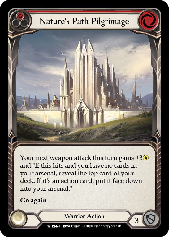 Nature's Path Pilgrimage (Red) [WTR147-C] (Welcome to Rathe)  Alpha Print Rainbow Foil - PokeCharles PokeStore