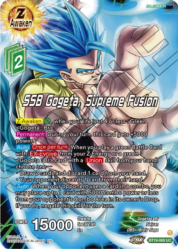 SSB Gogeta, Supreme Fusion (BT19-069) [Fighter's Ambition] - PokeCharles PokeStore