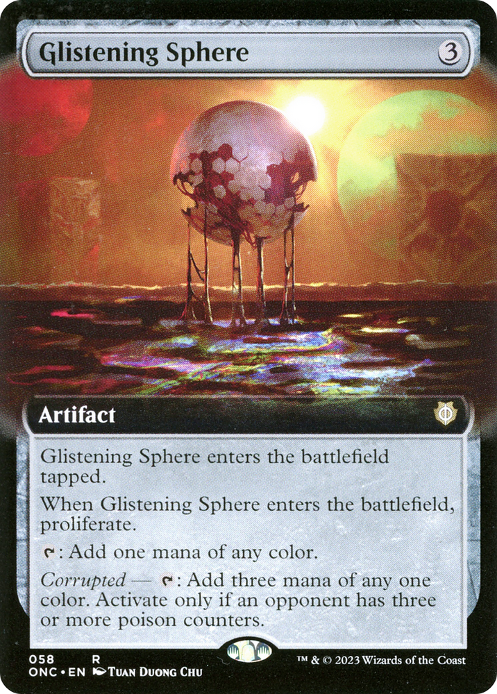 Glistening Sphere (Extended Art) [Phyrexia: All Will Be One Commander] - PokeCharles PokeStore