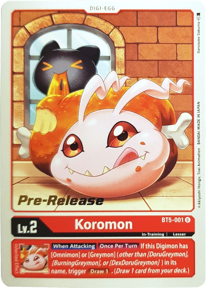 Koromon [BT5-001] [Battle of Omni Pre-Release Promos] - PokeCharles PokeStore