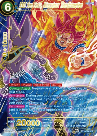 SSG Son Goku, Miraculous Transformation (SPR) (BT16-024) [Realm of the Gods] - PokeCharles PokeStore