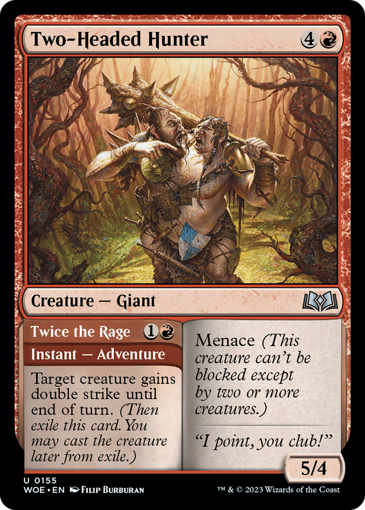 Two-Headed Hunter // Twice the Rage [Wilds of Eldraine] - PokeCharles PokeStore