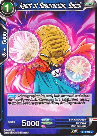Agent of Resurrection, Babidi (BT3-045) [Cross Worlds] - PokeCharles PokeStore