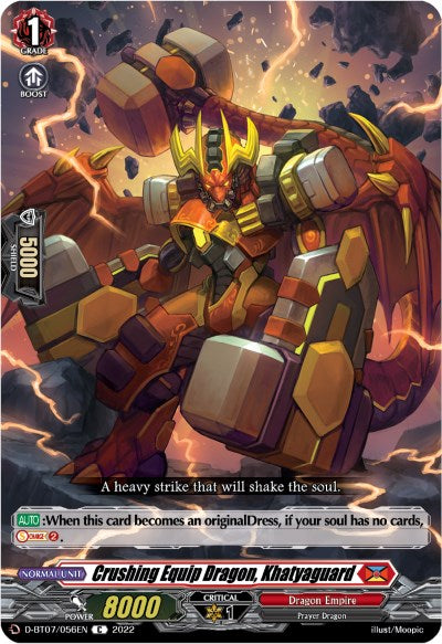 Crushing Equip Dragon, Khatyaguard (D-BT07/056EN) [Raging Flames Against Emerald Storm] - PokeCharles PokeStore