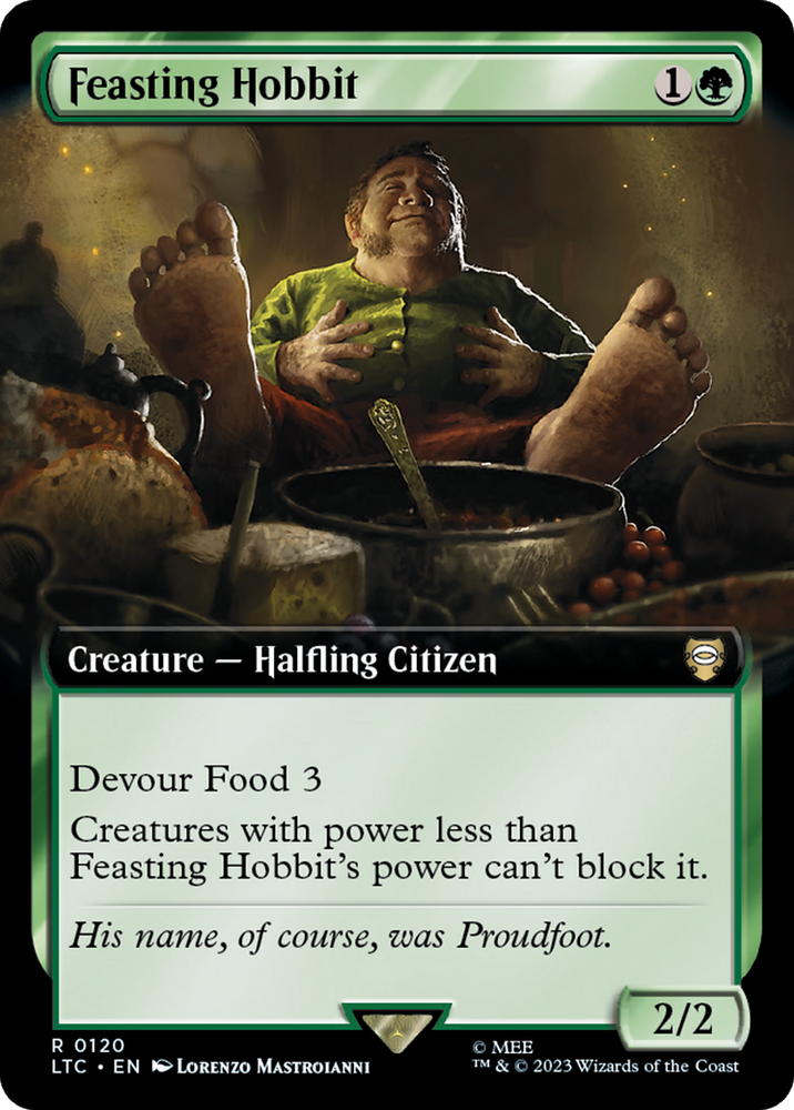 Feasting Hobbit (Extended Art) [The Lord of the Rings: Tales of Middle-Earth Commander] - PokeCharles PokeStore