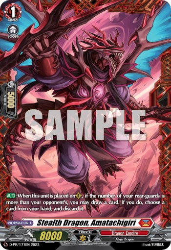 Stealth Dragon, Amatachigiri (Frame Rare) (D-PR/171EN) [D Promo Cards] - PokeCharles PokeStore
