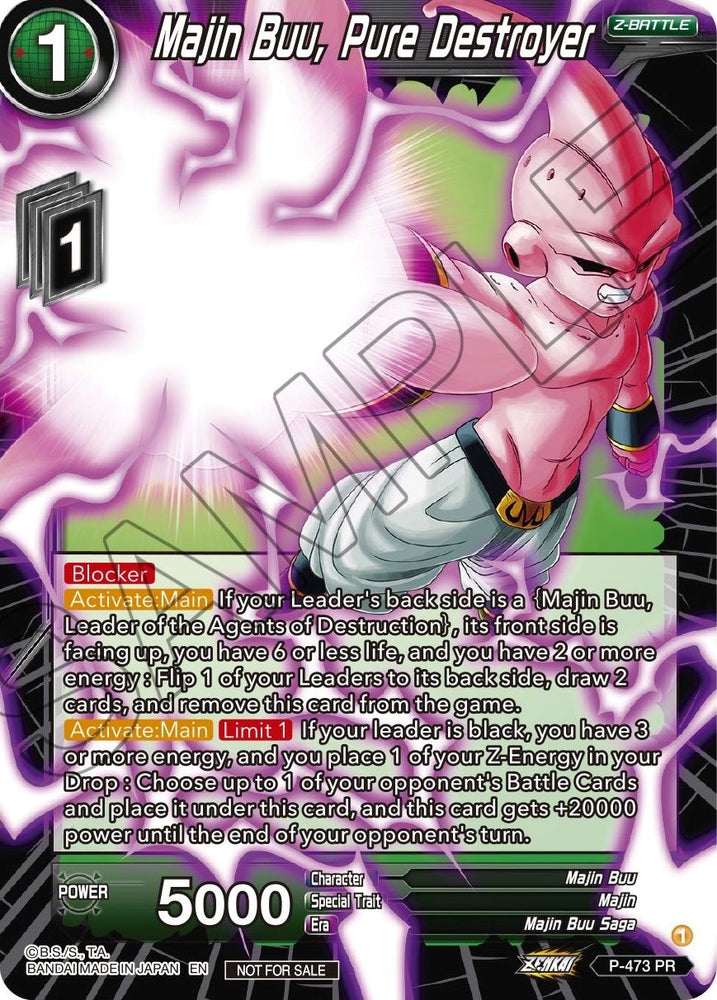 Majin Buu, Pure Destroyer (Z03 Dash Pack) (P-473) [Promotion Cards] - PokeCharles PokeStore