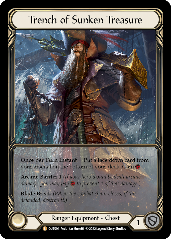 Trench of Sunken Treasure (Extended Art Cold Foil) [OUT094] (Outsiders)  Cold Foil - PokeCharles PokeStore