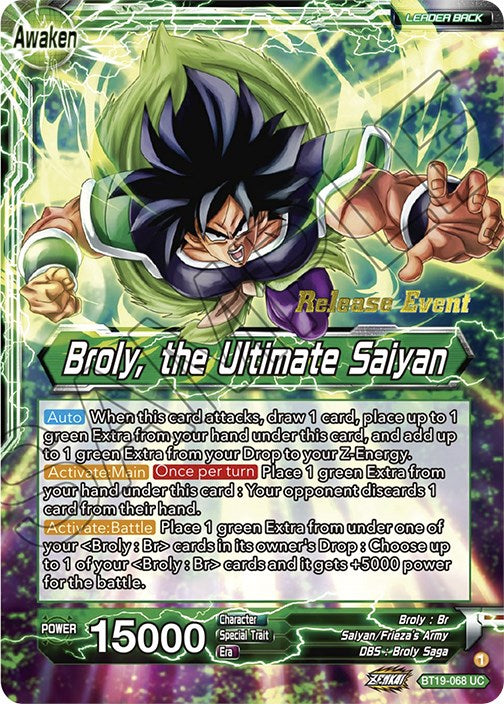 Broly // Broly, the Ultimate Saiyan (Fighter's Ambition Holiday Pack) (BT19-068) [Tournament Promotion Cards] - PokeCharles PokeStore