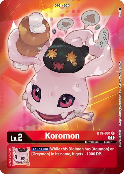 Koromon [BT9-001] (Alternative Art - Box Topper) [X Record] - PokeCharles PokeStore