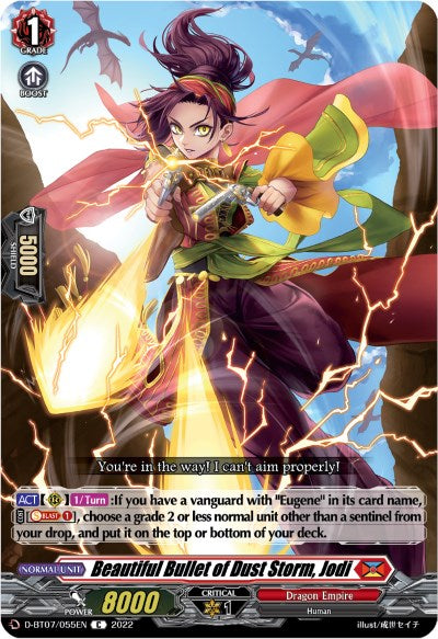 Beautiful Bullet of Dust Storm, Jodi (D-BT07/055EN) [Raging Flames Against Emerald Storm] - PokeCharles PokeStore