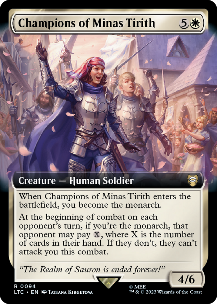 Champions of Minas Tirith (Extended Art) [The Lord of the Rings: Tales of Middle-Earth Commander] - PokeCharles PokeStore