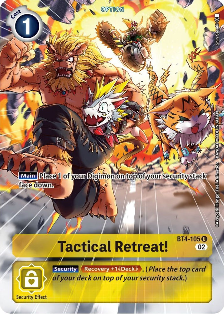 Tactical Retreat! [BT4-105] (Alternate Art) [Starter Deck: Beelzemon Advanced Deck Set] - PokeCharles PokeStore
