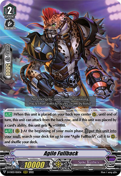 Agile Fullback (D-VS03/051EN) [V Clan Collection Vol.3] - PokeCharles PokeStore
