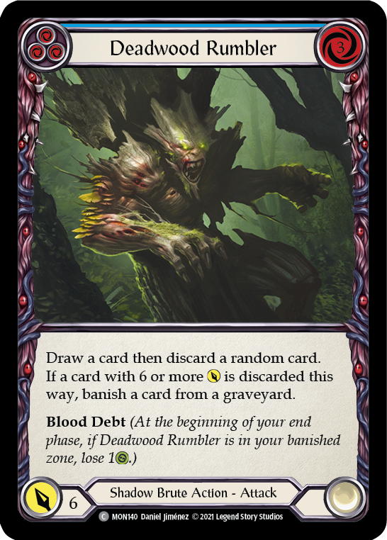 Deadwood Rumbler (Blue) [MON140] (Monarch)  1st Edition Normal - PokeCharles PokeStore