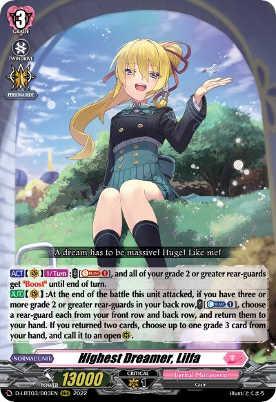 Highest Dreamer, Lilfa (D-LBT03/003EN) [Lyrical Monasterio: Summertime Memories!] - PokeCharles PokeStore