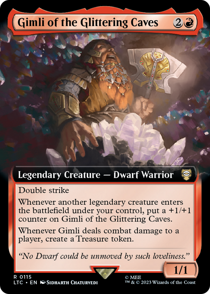Gimli of the Glittering Caves (Extended Art) [The Lord of the Rings: Tales of Middle-Earth Commander] - PokeCharles PokeStore