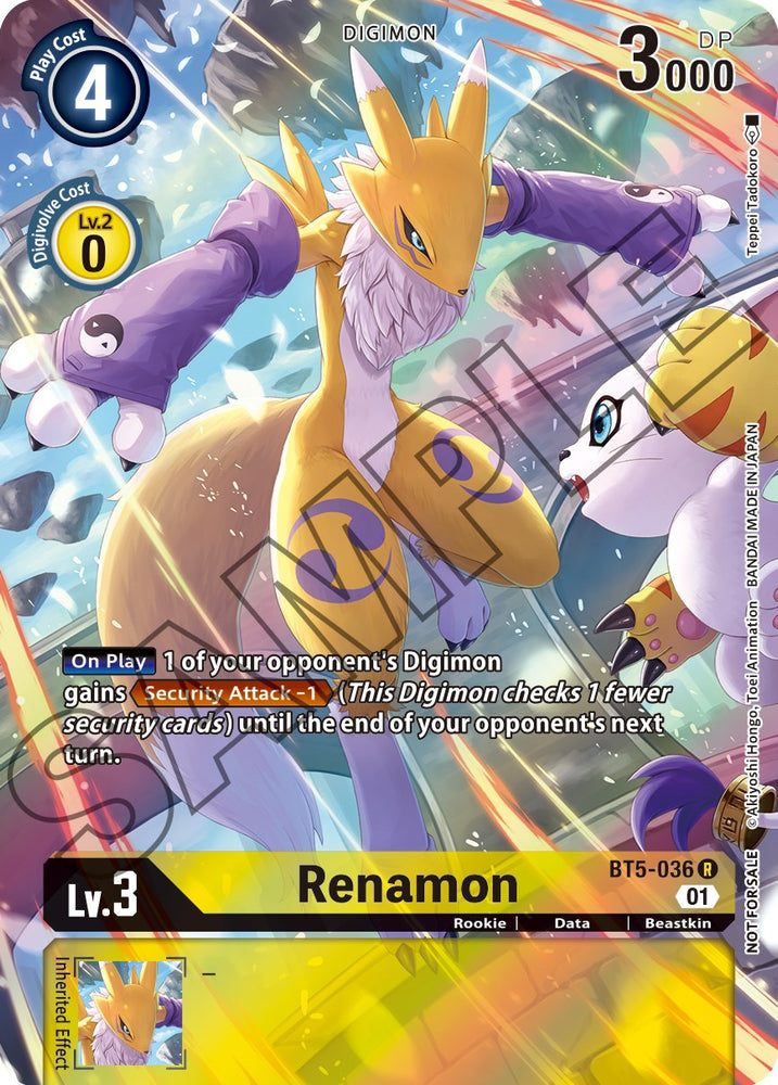 Renamon [BT5-036] (Tamer's Card Set 1) [Battle of Omni Promos] - PokeCharles PokeStore