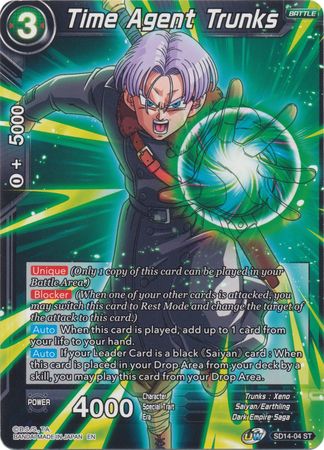 Time Agent Trunks (Starter Deck - Saiyan Wonder) (SD14-04) [Rise of the Unison Warrior] - PokeCharles PokeStore