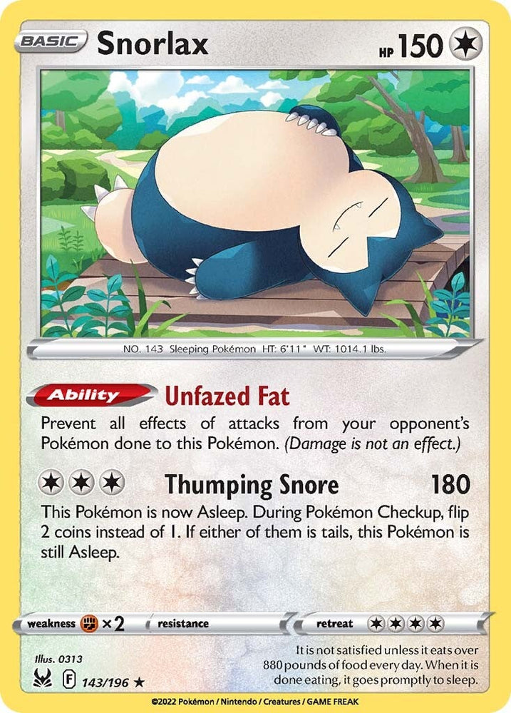 Snorlax (143/196) [Sword & Shield: Lost Origin] - PokeCharles PokeStore