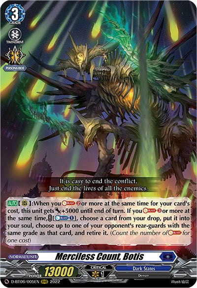 Merciless Count, Botis (D-BT06/005EN) [Blazing Dragon Reborn] - PokeCharles PokeStore