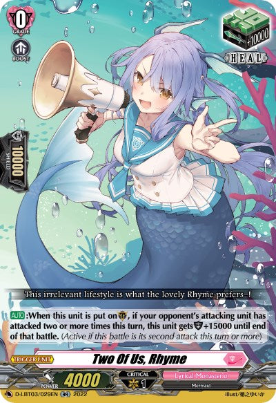 Two Of Us, Rhyme (D-LBT03/029EN) [Lyrical Monasterio: Summertime Memories!] - PokeCharles PokeStore