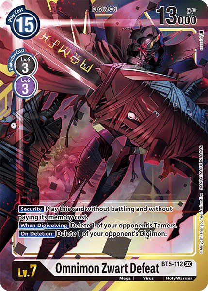 Omnimon Zwart Defeat [BT5-112] (Alternate Art) [Battle of Omni] - PokeCharles PokeStore