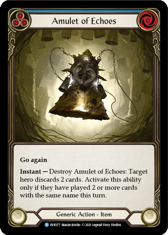 Amulet of Echoes [EVR177] (Everfest)  1st Edition Normal - PokeCharles PokeStore