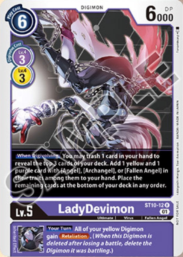 LadyDevimon [ST10-12] (Tamer Goods Set Angewomon & LadyDevimon) [Starter Deck: Parallel World Tactician Promos] - PokeCharles PokeStore