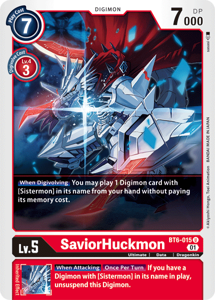 SaviorHuckmon [BT6-015] [Double Diamond] - PokeCharles PokeStore