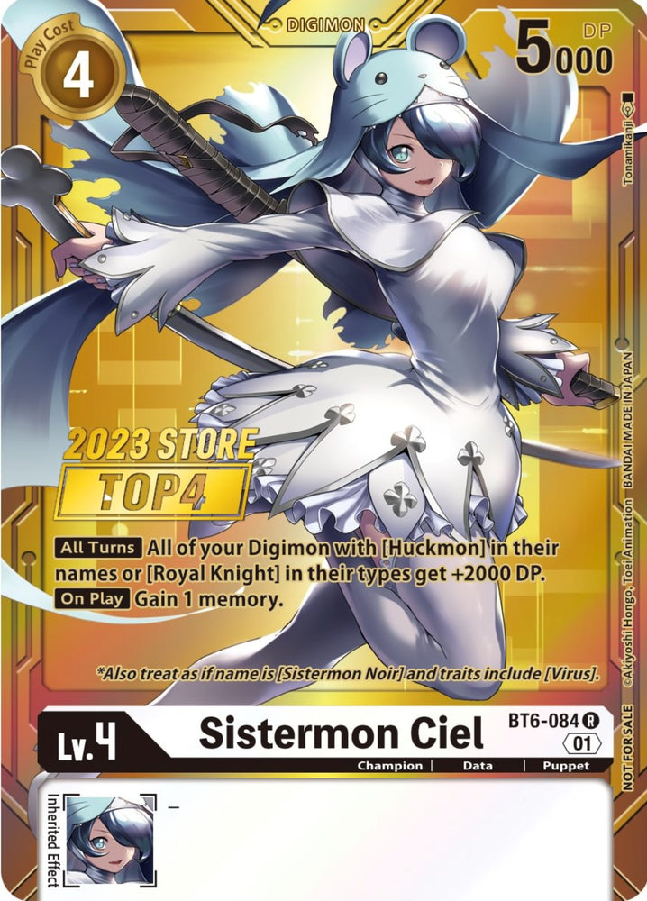 Sistermon Ciel [BT6-084] (2023 Store Top 4) [Double Diamond Promos] - PokeCharles PokeStore