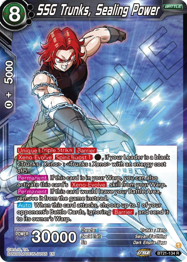 SSG Trunks, Sealing Power (BT21-134) [Wild Resurgence] - PokeCharles PokeStore
