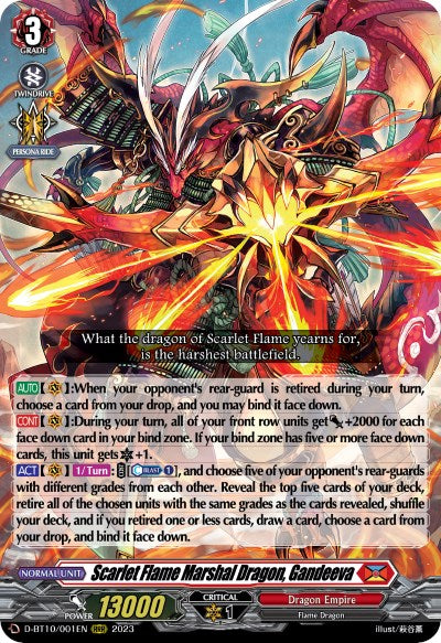 Scarlet Flame Marshal Dragon, Gandeeva (D-BT10/001EN) [Dragon Masquerade] - PokeCharles PokeStore