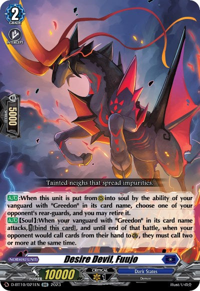 Desire Devil, Fuujo (D-BT10/021EN) [Dragon Masquerade] - PokeCharles PokeStore