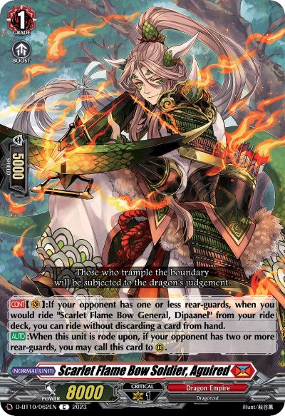 Scarlet Flame Bow Soldier, Aguired (D-BT10/062EN) [Dragon Masquerade] - PokeCharles PokeStore