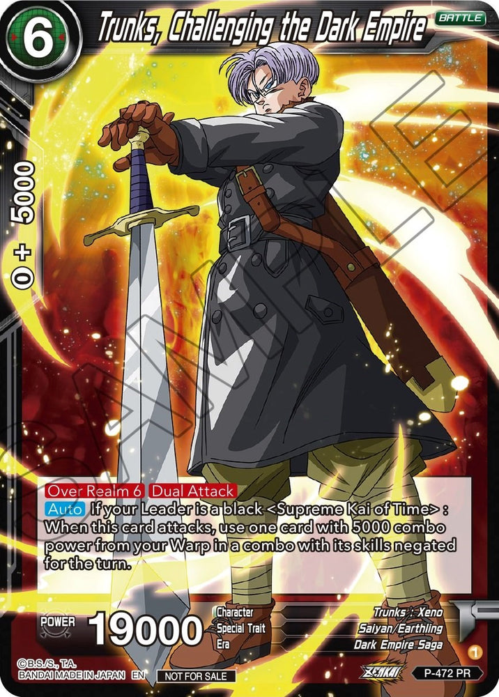 Trunks, Challenging the Dark Empire (Z03 Dash Pack) (P-472) [Promotion Cards] - PokeCharles PokeStore