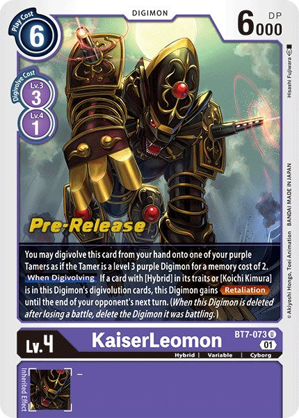 KaiserLeomon [BT7-073] [Next Adventure Pre-Release Cards] - PokeCharles PokeStore