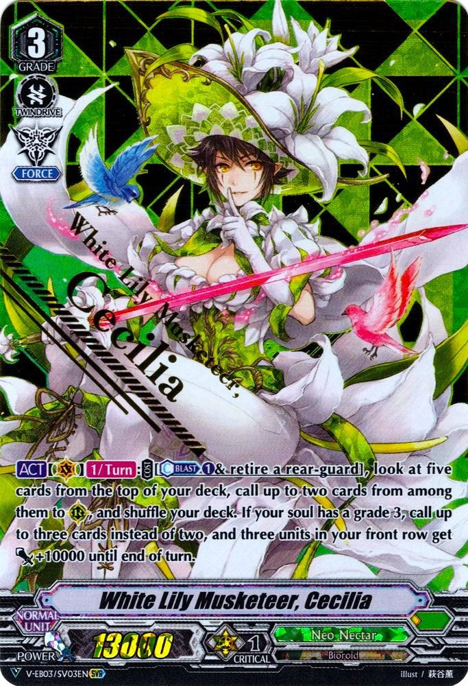 White Lily Musketeer, Cecilia (V-EB03/SV03EN) [ULTRARARE MIRACLE COLLECTION] - PokeCharles PokeStore