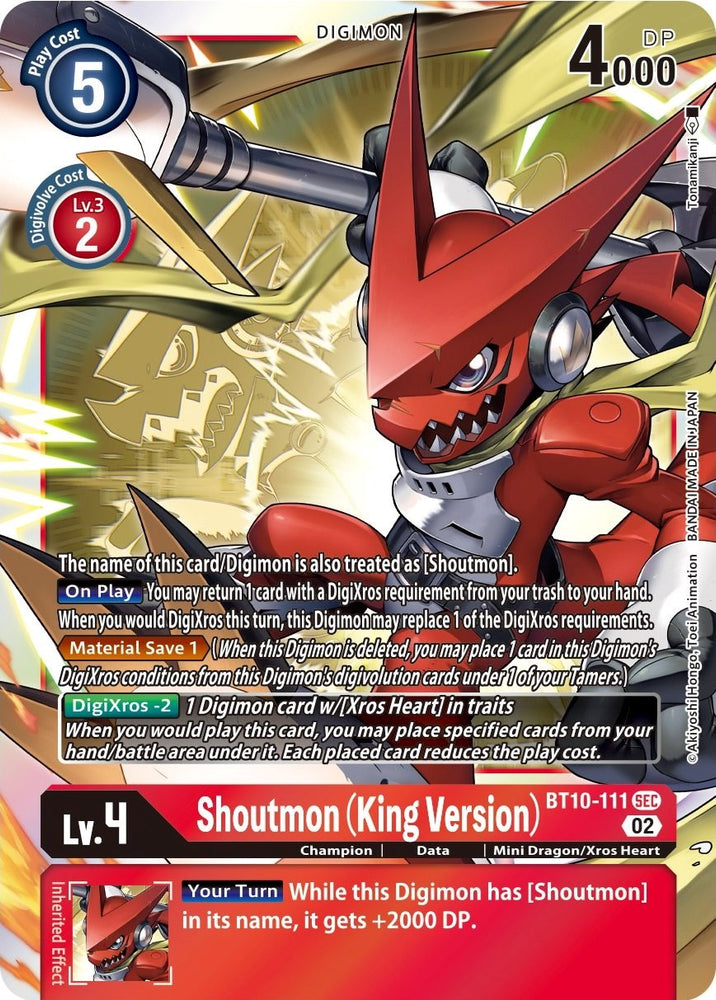 Shoutmon (King Version) [BT10-111] [Xros Encounter] - PokeCharles PokeStore