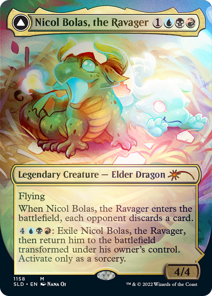 Nicol Bolas, the Ravager // Nicol Bolas, the Arisen (Borderless) [Secret Lair: From Cute to Brute] - PokeCharles PokeStore