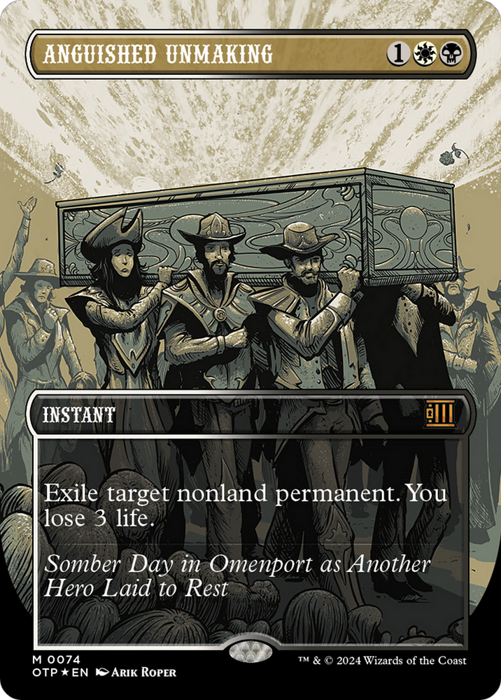 Anguished Unmaking (Textured Foil) [Outlaws of Thunder Junction: Breaking News] - PokeCharles PokeStore