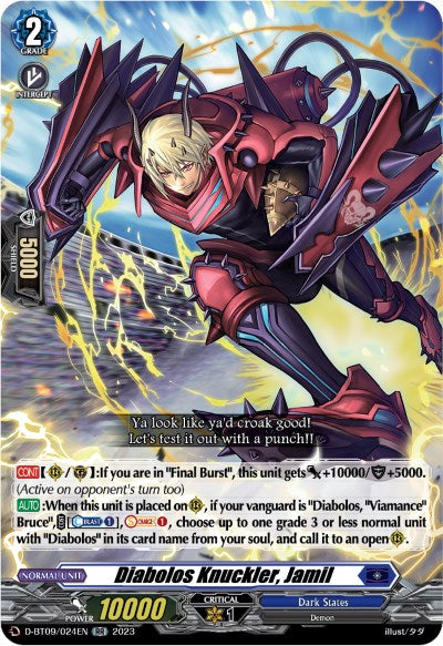 Diabolos Knuckler, Jamil (D-BT09/024EN) [Dragontree Invasion] - PokeCharles PokeStore