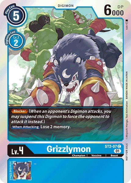 Grizzlymon [ST2-07] (Official Tournament Pack Vol.4) [Starter Deck: Cocytus Blue Promos] - PokeCharles PokeStore